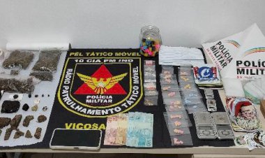 Homem é preso por tráfico de drogas no centro de Viçosa