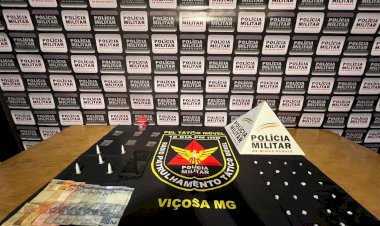 Polícia prende acusado de traficar drogas no bairro São Sebastião, em Viçosa