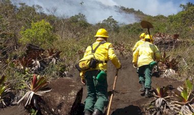 Bombeiros seguem no combate a incêndio na Serra do Brigadeiro