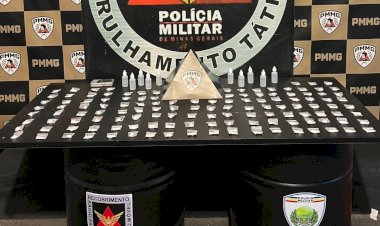 PM apreende drogas em Cajuri