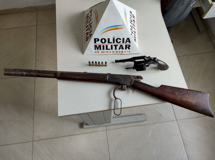 Polícia apreende armas em Teixeiras