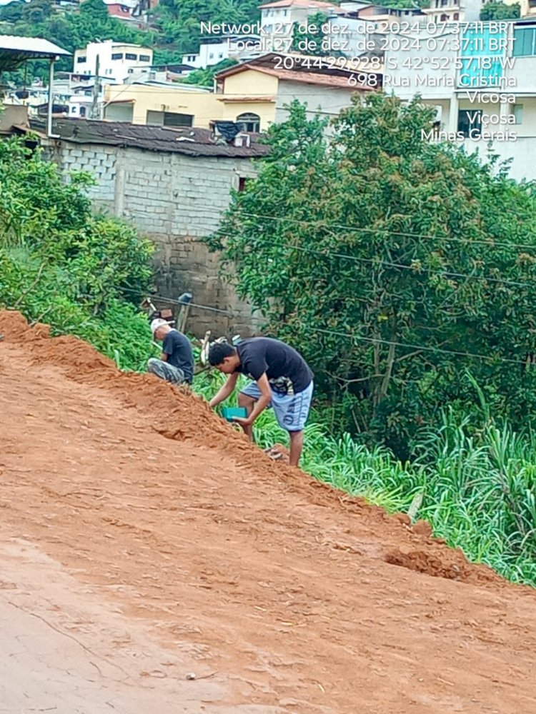 Iniciada semeadura para proteção de taludes no Pacheco