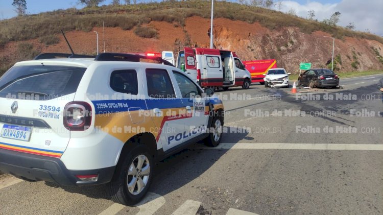 Colisão deixa dois feridos na BR-120 em Viçosa