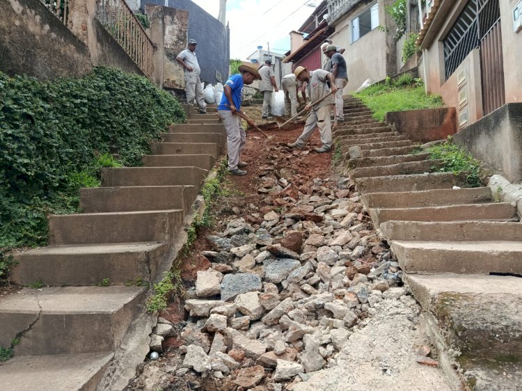 PMV realiza obras de drenagem e calçamento nos bairros Bela Vista e Barrinha