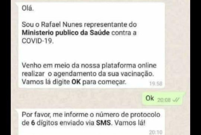 Criminosos usam vacina contra a Covid para aplicar golpes