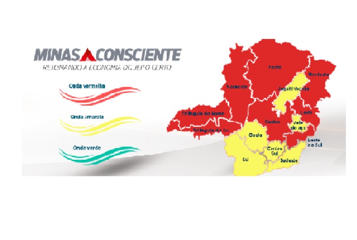 Minas Consciente adiciona mais duas macrorregiões na onda vermelha