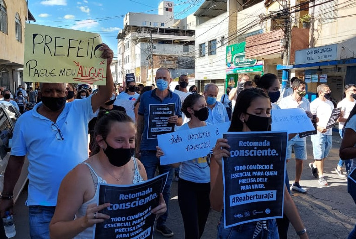 Comerciantes e trabalhadores do comércio pedem reabertura das lojas em Viçosa