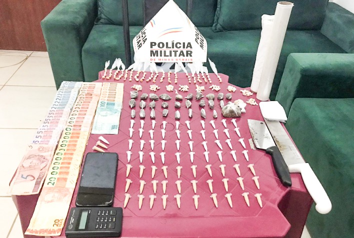 Policia de Paula Cândido apreende grande quantidade de drogas