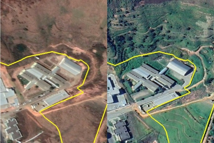 Comparação de imagens de satélite mostra recuperação da vegetação do Parque do Cristo