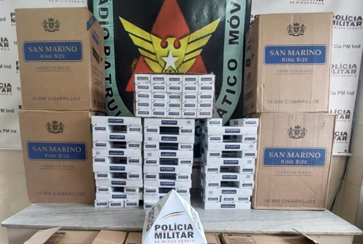 Polícia apreende 85 mil cigarros sem nota fiscal em Viçosa