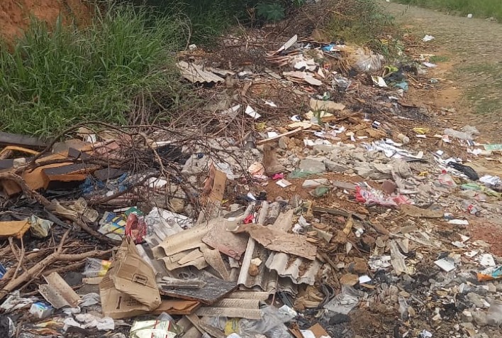 Saae realiza limpeza de área pública usada como bota-fora clandestino no bairro Carlos Dias