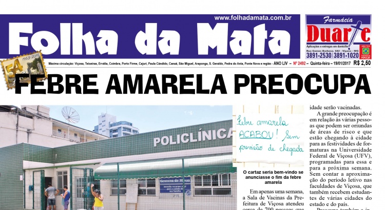 Capa da próxima edição