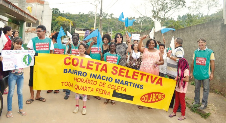 Coleta seletiva na Grota