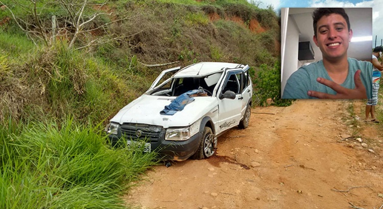 Jovem morre em acidente na estrada Canaã - São Miguel