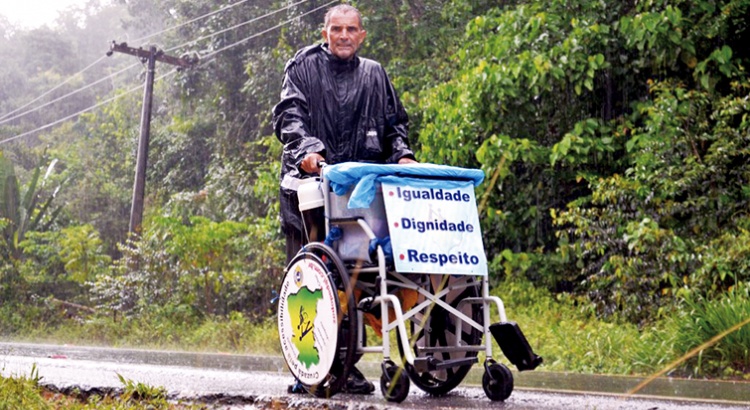 Zé do pedal recomeça Cruzada pela Acessibilidade