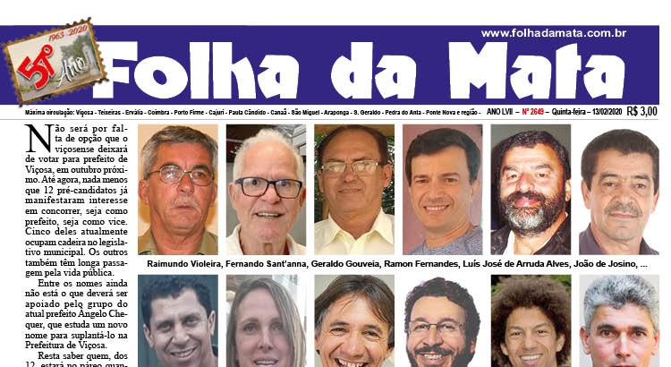 CAPA DA PRÓXIMA EDIÇÃO DO JORNAL FOLHA DA MATA